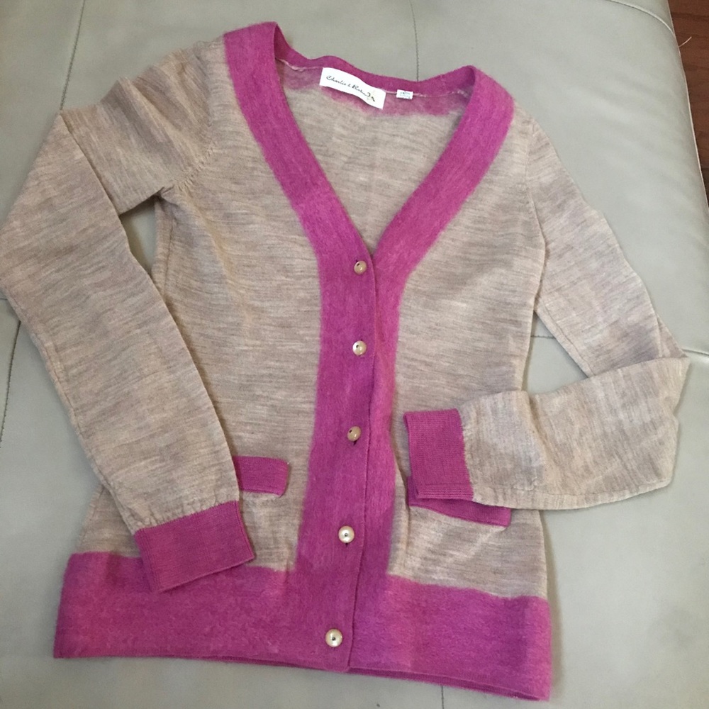 Charlie & Robin Two-Tone Cardigan Sweater …